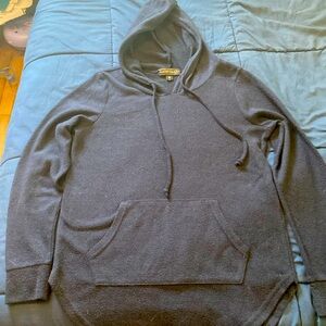 Thin Navy Blue Hooded Sweater.